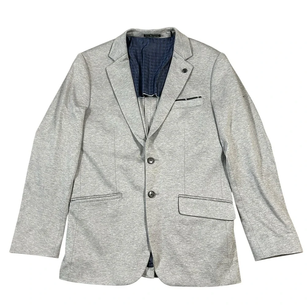 Scotch and Soda Mens Light Gray Cotton Jacket Sport Coat Blazer Large 2 Button‎